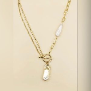 Fashionable OT Buckle Chain Necklace